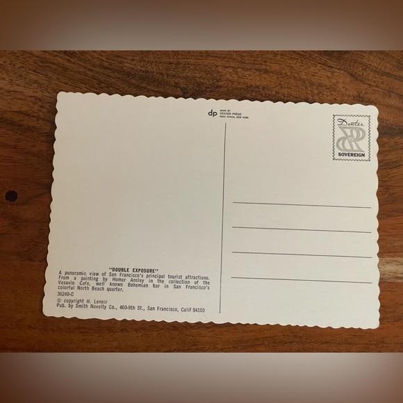 VINTAGE 1960’s San Francisco “Double Exposure” by Homer Ansley  UNUSED - Picture 7 of 7